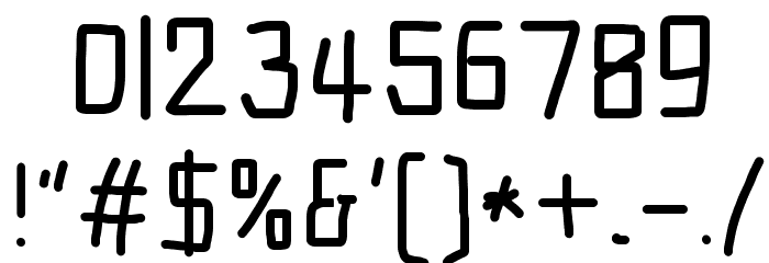 Electronic Bold Font OTHER CHARS