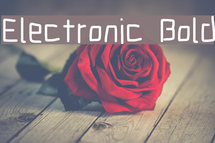 Electronic Bold Font examples