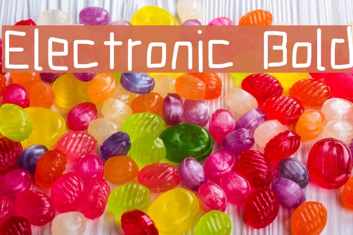Electronic Bold Font examples