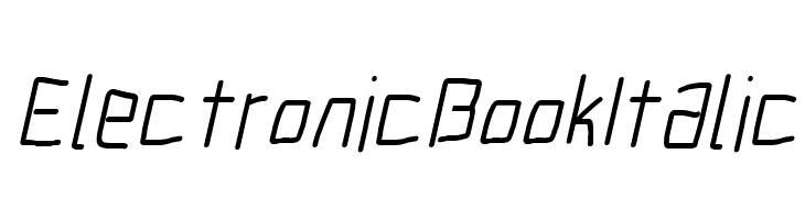 Electronic Book Italic  Frei Schriftart Herunterladen
