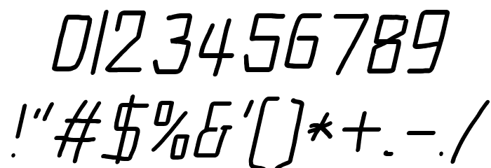 Electronic Book Italic Font OTHER CHARS