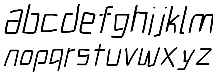 Electronic Book Italic Font LOWERCASE