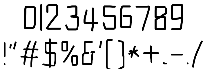 Electronic Book Font OTHER CHARS