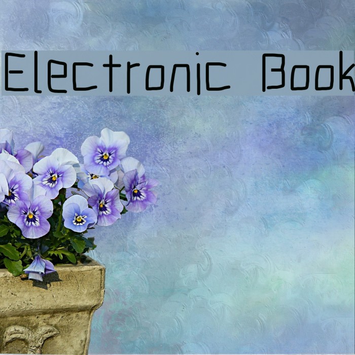 Electronic Book Font examples