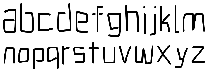 Electronic Book Font LOWERCASE