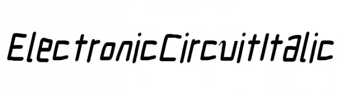 Electronic Circuit Italic  Frei Schriftart Herunterladen