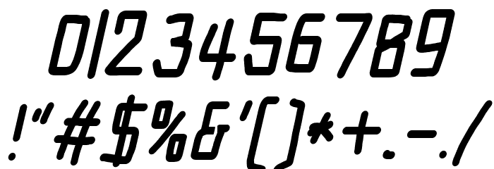 Electronic Circuit Italic Font OTHER CHARS