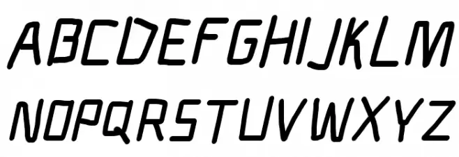 Electronic Circuit Italic Polices MAJUSCULES