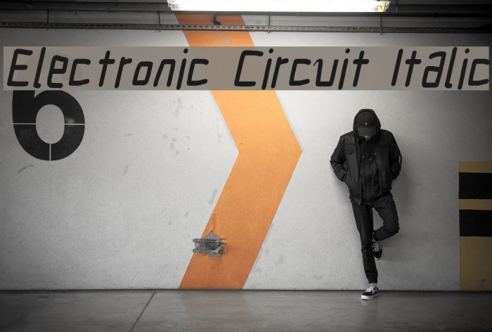 Electronic Circuit Italic Font examples