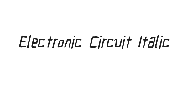 Electronic Circuit Italic Logo
