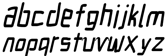 Electronic Circuit Italic Font LOWERCASE