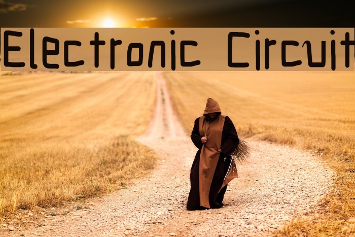 Electronic Circuit Font examples