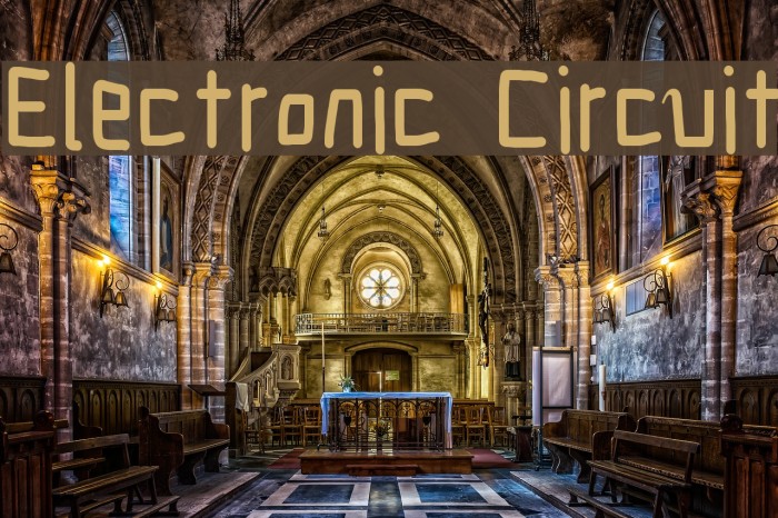 Electronic Circuit Font examples