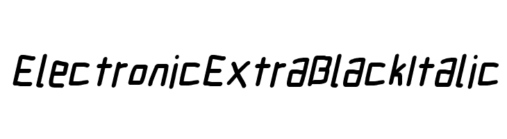 Electronic ExtraBlack Italic  免费字体下载
