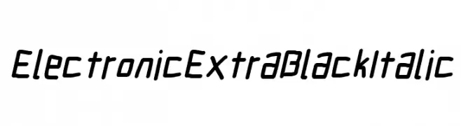 Electronic ExtraBlack Italic  नि: शुल्क फ़ॉन्ट्स डाउनलोड