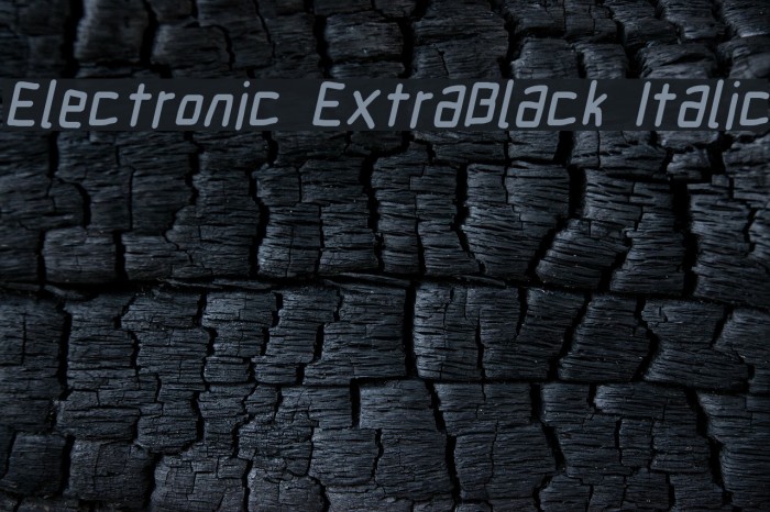 Electronic ExtraBlack Italic Шрифта examples