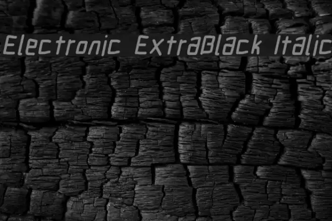 Electronic ExtraBlack Italic Font examples