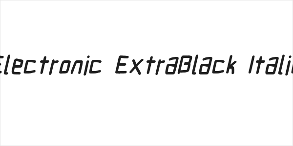 Electronic ExtraBlack Italic Logo