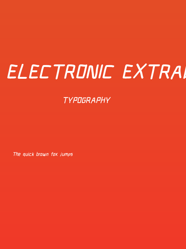 Electronic ExtraBlack Italic Poster