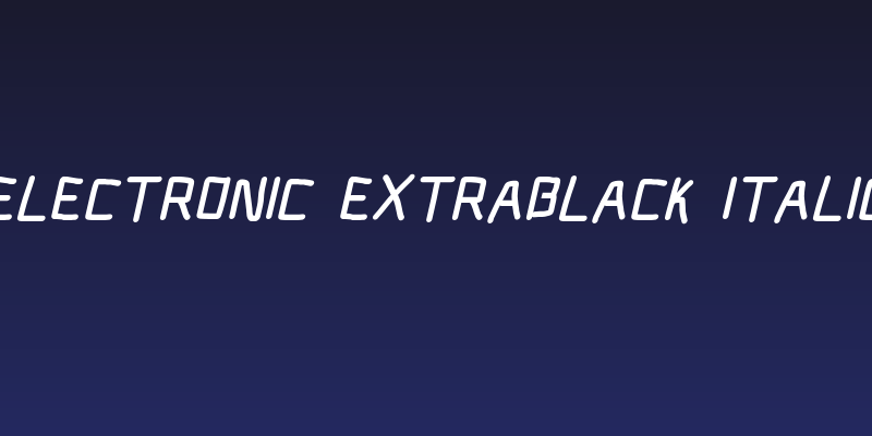 Electronic ExtraBlack Italic Social Header