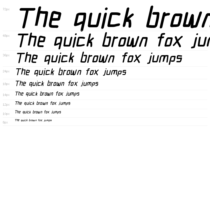 Electronic ExtraBlack Italic Waterfall