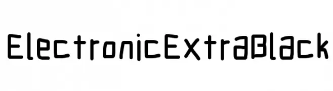 Electronic ExtraBlack  Frei Schriftart Herunterladen
