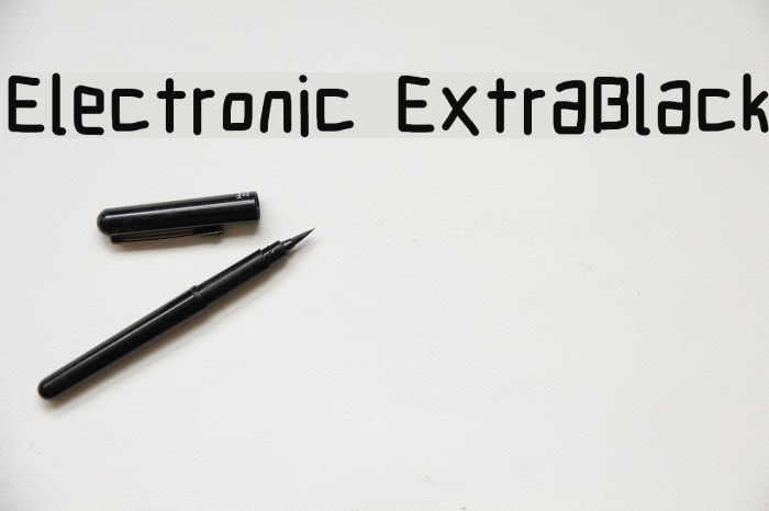 Electronic ExtraBlack Font examples