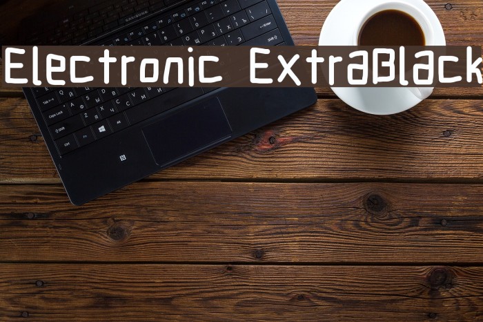 Electronic ExtraBlack Font examples
