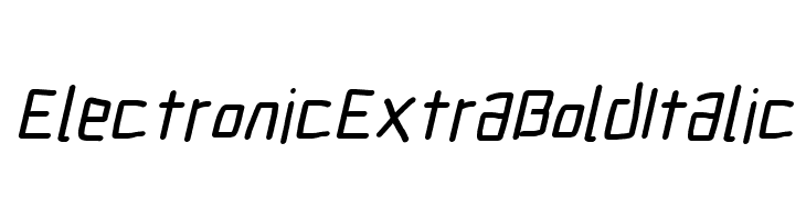 Electronic ExtraBold Italic  les polices de caractères gratuit tlcharger
