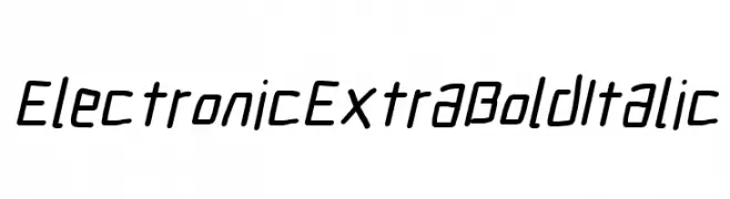 Electronic ExtraBold Italic  Frei Schriftart Herunterladen