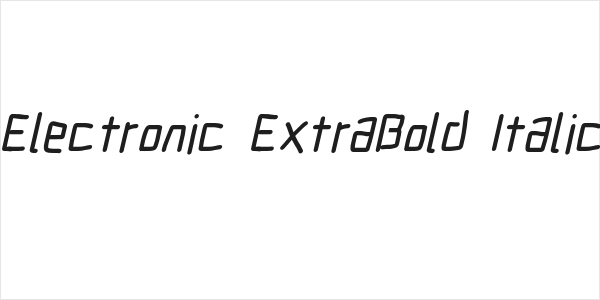 Electronic ExtraBold Italic Logo