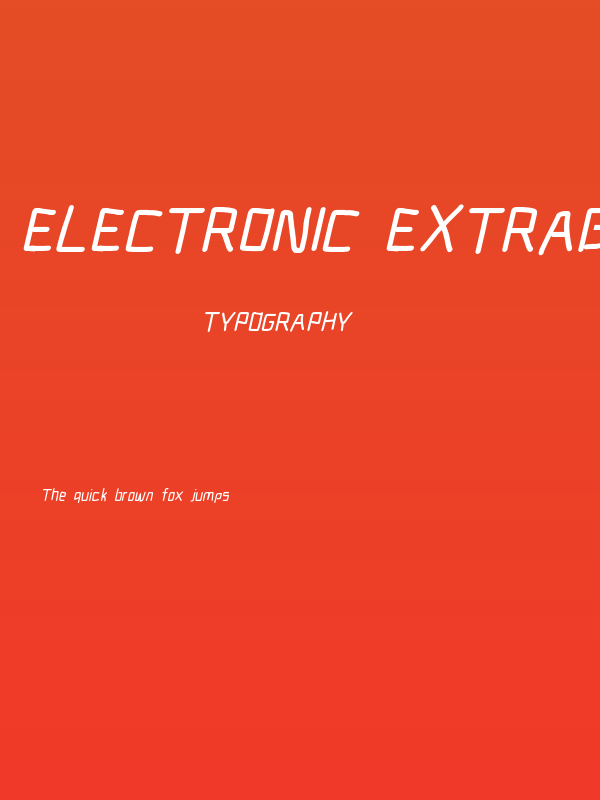 Electronic ExtraBold Italic Poster
