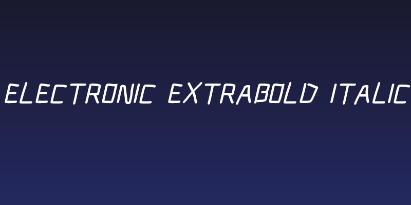 Electronic ExtraBold Italic Social Header