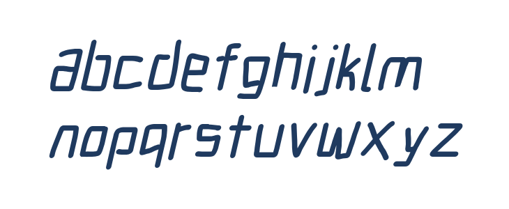 Electronic ExtraBold Italic Lowercase