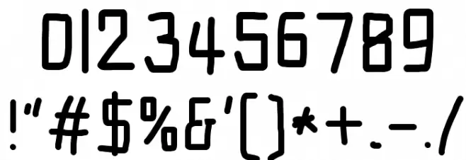 Electronic ExtraBold Font OTHER CHARS