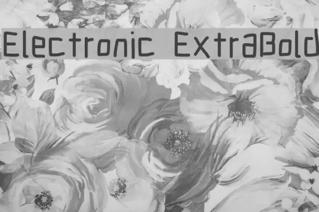 Electronic ExtraBold Font examples