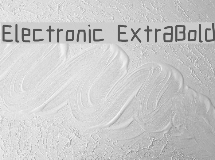 Electronic ExtraBold Example 2