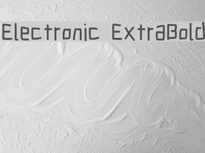 Electronic ExtraBold Font examples