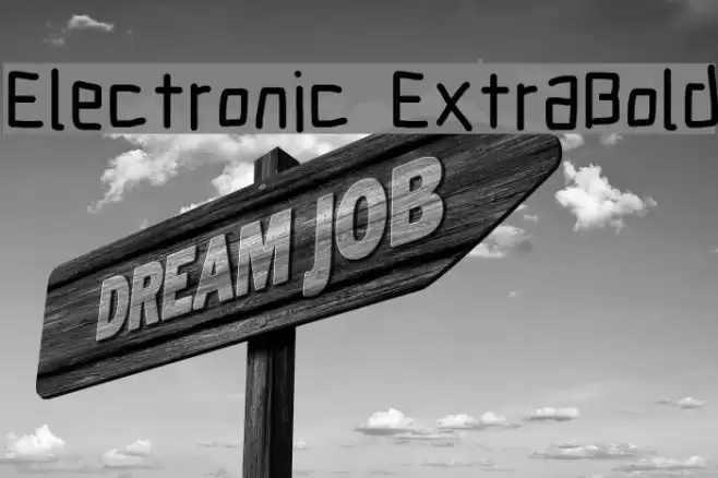 Electronic ExtraBold Font examples