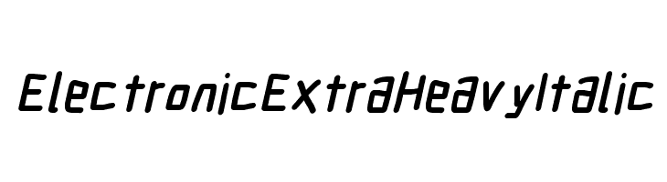 Electronic ExtraHeavy Italic  les polices de caractères gratuit tlcharger