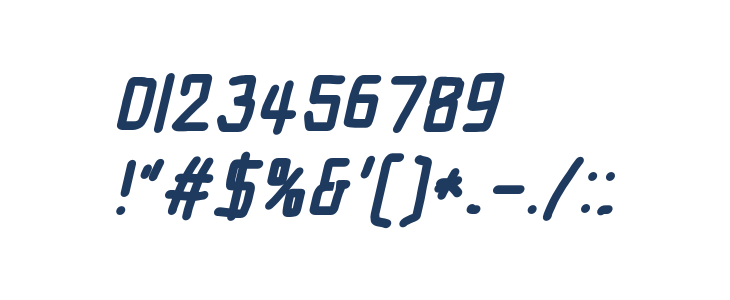 Electronic ExtraHeavy Italic Other Characters