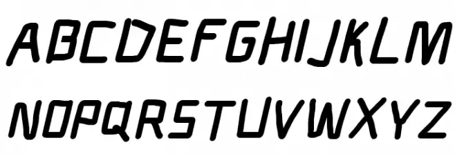 Electronic ExtraHeavy Italic Шрифта ВЕРХНИЙ