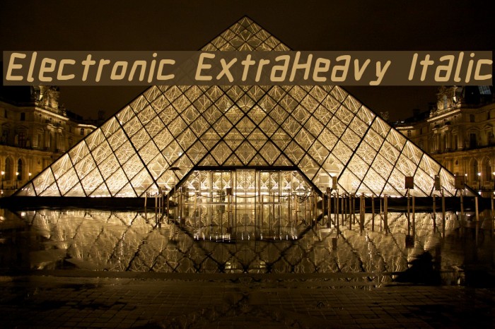 Electronic ExtraHeavy Italic Example 3