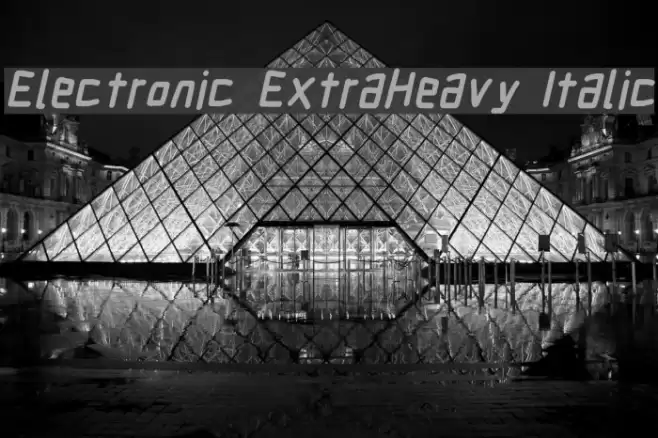 Electronic ExtraHeavy Italic Font examples
