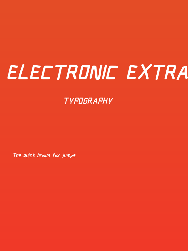 Electronic ExtraHeavy Italic Poster