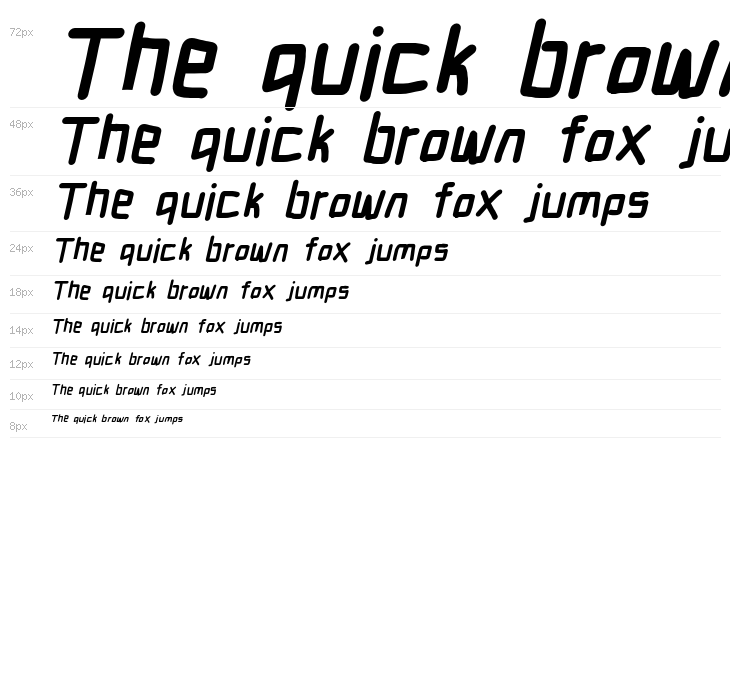 Electronic ExtraHeavy Italic Waterfall