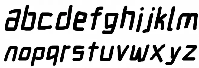 Electronic ExtraHeavy Italic 字体 小写