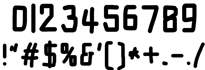 Electronic ExtraHeavy Font OTHER CHARS