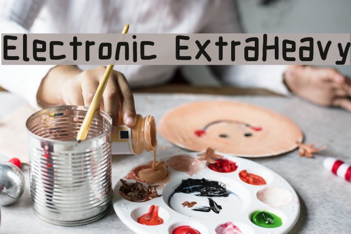 Electronic ExtraHeavy Font examples