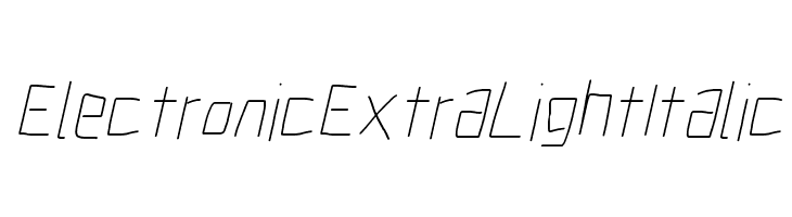 Electronic ExtraLight Italic  Fuentes Gratis Descargar